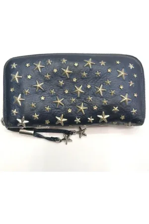 Jimmy Choo Pre-owned, Dames, Blauw, ONE Size, Tweedehands leren portemonnees