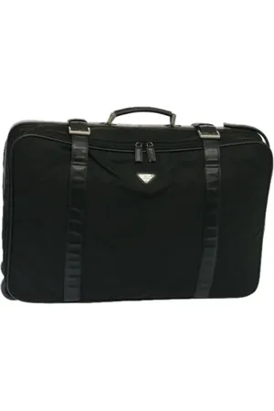 Prada Pre-owned, Dames, Zwart, ONE Size, Nylon, Pre-owned Nylon travel-bags
