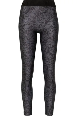 Roberto Cavalli Broeken, Dames, Grijs, L, Polyester, Grijze Broek met ***cv Detail