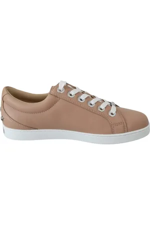 Jimmy Choo Schoenen, Dames, Roze, 35 EU, Leer, Poederroze leren sneakers