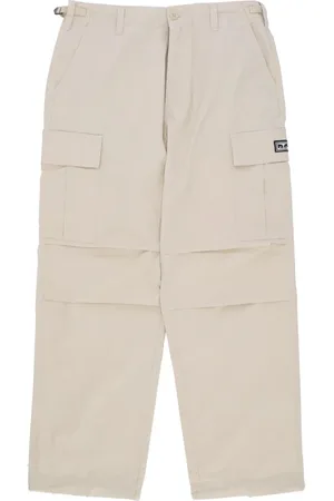 Obey Broeken, Heren, Grijs, W28, Katoen, Cargo Broek Zilver Grijs