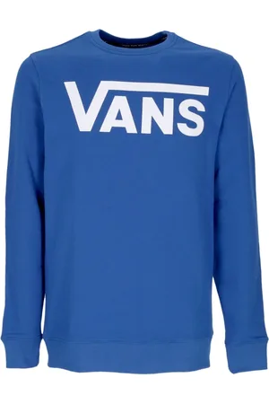 Vans Sweatshirts & Hoodies, Heren, Blauw, XS, Katoen, Klassieke Crewneck Sweatshirt True /Wit
