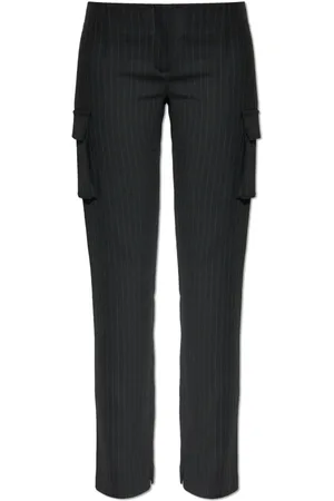 MISBHV Broeken, Dames, Zwart, M, Polyester, Broek met gestreept patroon