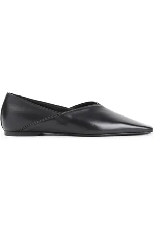 Totême Schoenen, Dames, Zwart, 40 EU, Leer, Zwarte Nappa Leren Ballerina