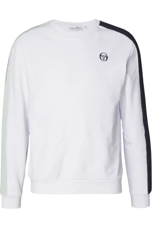 Sergio Tacchini Sweatshirts & Hoodies, Heren, Wit, L, Katoen, Logo Zweetband - Klassieke Stijl