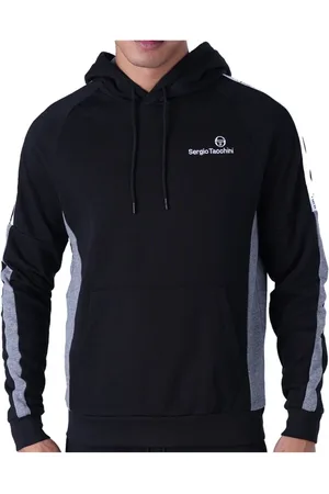 Sergio Tacchini Sweatshirts & Hoodies, Heren, Zwart, L, Polyester, Logo Band Hoodie - Zwart