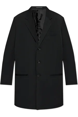 Y-3 Mantels, Heren, Zwart, M, Wol, Wollen Jas