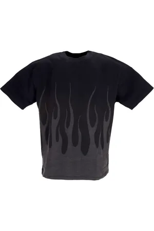 Vision Of Super Tops, Heren, Zwart, M, Katoen, Flames Tee Zwart Heren T-Shirt