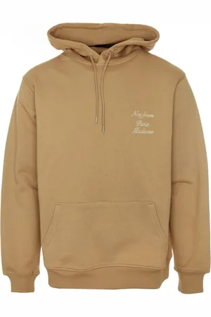 Drôle de Monsieur Sweatshirts & Hoodies, Heren, Bruin, XL, Katoen, Calligraphy Slogan Hoodie