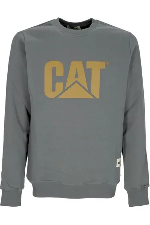 Caterpillar Sweatshirts & Hoodies, Heren, Grijs, M, Katoen, Logo Crewneck Sweatshirt