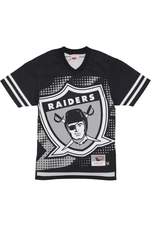 Mitchell & Ness Sport, unisex, Zwart, L, Polyester, NFL Big Face 7.0 Voetbalshirt