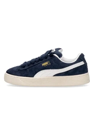 PUMA Schoenen, Heren, Blauw, 42 1/2 EU, Suède, Suede Hairy Club Lage Schoen