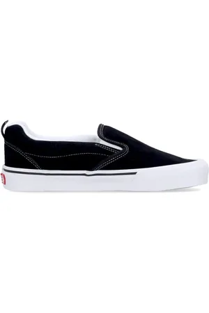 Vans Schoenen, Heren, Zwart, 42 1/2 EU, Suède, Slip-On Lage Top Zwart/Wit Sneakers