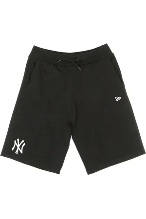 New Era Korte broeken, Heren, Zwart, M, Katoen, MLB Logo Jersey Korte Broek