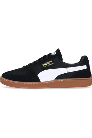 PUMA Schoenen, Heren, Zwart, 44 EU, Suède, Zwarte Lage Mesh Sneakers