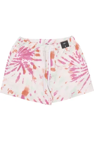 Vans Korte broeken, Dames, Veelkleurig, M, Katoen, Relaxed Print Witte Shorts