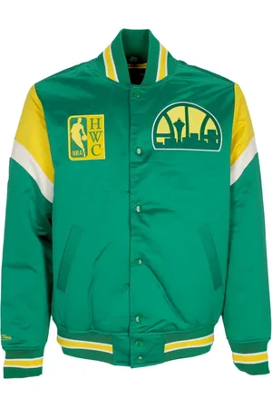 Mitchell & Ness Jassen, Heren, Groen, S, Polyester, Seattle Supersonics Bomberjack