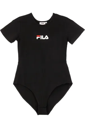 Fila Tops, Dames, Zwart, S, Katoen, Yuliana Crew-neck Bodysuit Zwart