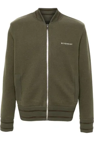 Givenchy Jassen, Heren, Groen, L, Wol, Groene Wollen Jas met 4G Sterren