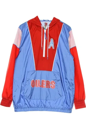 Mitchell & Ness Jassen, Heren, Blauw, L, Polyester, Houston Oilers Windbreaker