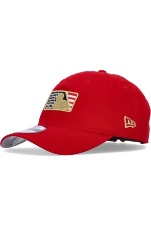 New Era Accessoires, unisex, Rood, ONE Size, Katoen, MLB Scarlet Gebogen Klep Pet