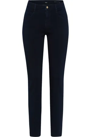 Brax Jeans, Dames, Blauw, S, Katoen, Navy Shakira Jeans Klassieke Pasvorm