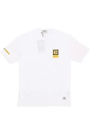 Caterpillar Tops, Heren, Wit, L, Katoen, Logo Tee Bone T-Shirt