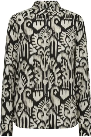 Mos Mosh Blouses & Shirts, Dames, Zwart, L, Elegante Noelli Shirt Zwart