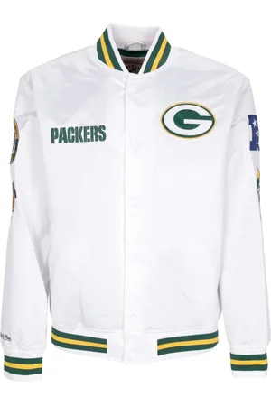 Mitchell & Ness Jassen, Heren, Wit, L, Polyester, Green Bay Packers Bomberjack
