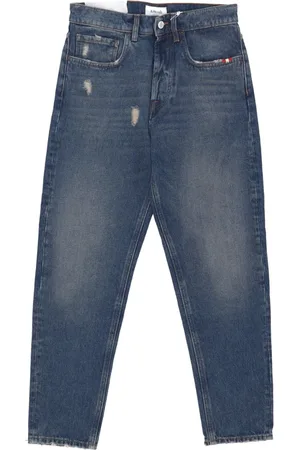 AMISH Jeans, Heren, Blauw, W33, Denim, Slim Fit Denim Jeans