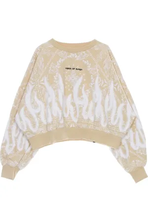 Vision Of Super Sweatshirts & Hoodies, Dames, , XS, Katoen, Bandana Print Crop Sweatshirt