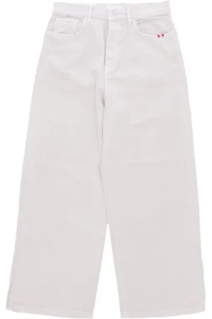AMISH Jeans, Heren, , W28, Katoen, Wijde Pijp Jeans Heren Broek Ecru