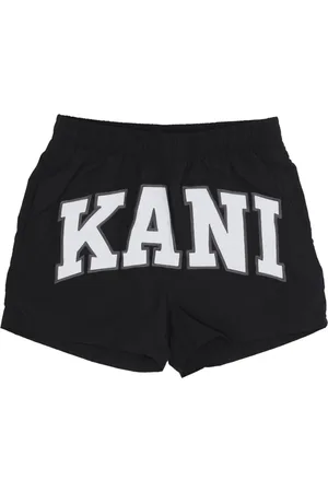 Karl Kani Badkleding, Heren, Zwart, XL, Zwarte/witte zwembroek met mesh ondergoed