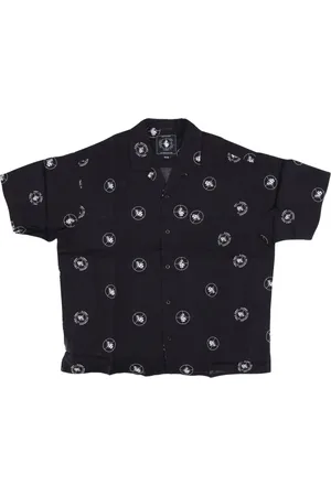 Element Overhemden, Heren, Zwart, S, Polka Heren Korte Mouw Overhemd