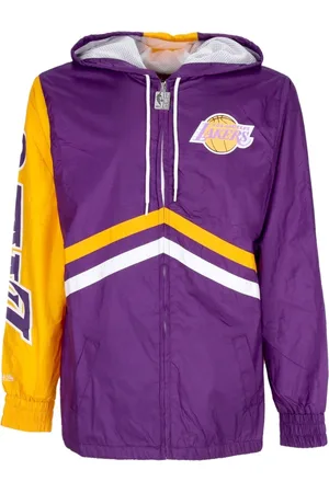 Mitchell & Ness Jassen, Heren, Paars, XL, Polyester, NBA Paarse Windbreaker Jas