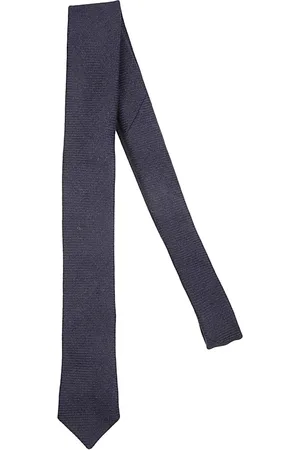ELEVENTY Accessoires, Heren, Blauw, ONE Size, Katoen, Linnen Zijde Katoen Stropdas