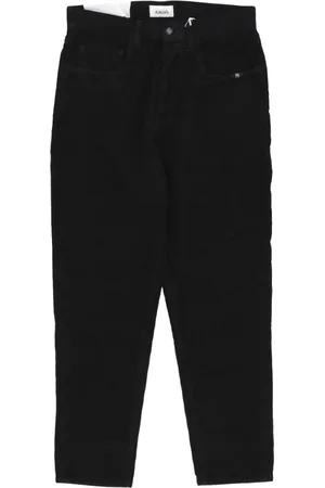AMISH Broeken, Heren, Zwart, W32, Katoen, Corduroy Heren Lange Broek Zwart
