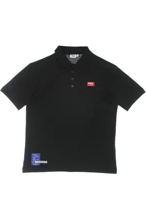 Fila Tops, Heren, Zwart, XL, Katoen, Zwarte Beauty Polo Shirt Korte Mouw