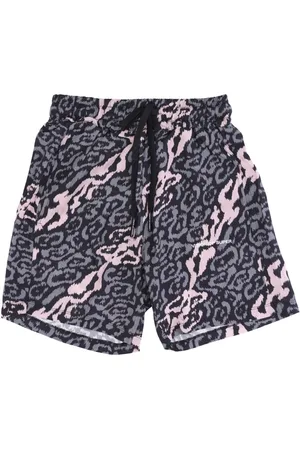 Vision Of Super Korte broeken, Heren, Grijs, M, Polyester, Luipaardprint Shorts Roze/Grijs