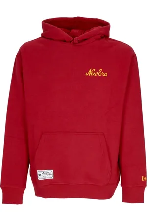 New Era Sweatshirts & Hoodies, Heren, Rood, M, Katoen, Rode Oversized Hoodie met Kangoeroezak