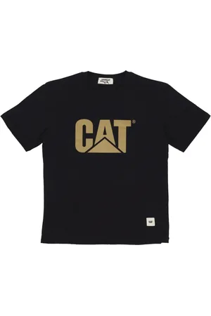 Caterpillar Tops, Heren, Zwart, M, Katoen, Logo Tee Korte Mouw T-shirt