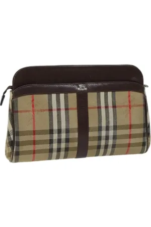 Burberry Pre-owned, Dames, , ONE Size, Pre-owned Cotton clutches