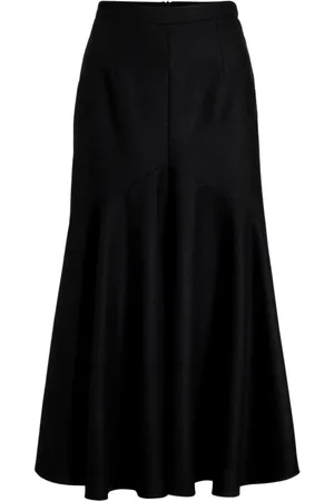 Patou Rokken, Dames, Zwart, S, Wol, Zwarte Wol Geplooide Rok