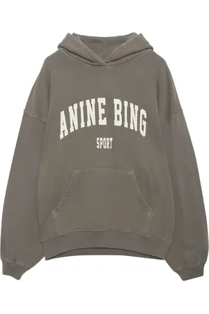 ANINE BING Sweatshirts & Hoodies, Dames, Groen, M, Katoen, Harvey Sweatshirt