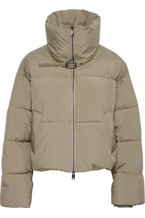 Gestuz Jassen, Dames, Groen, L, Polyester, Korte Pufferjas Mermaid