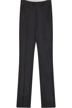 LANEUS Broeken, Dames, Grijs, M, Pailletten, Cigarette broek met pailletten