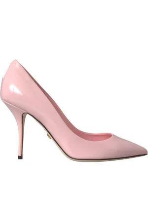 Dolce & Gabbana Schoenen, Dames, Roze, 39 1/2 EU, Leer, Roze Lakleren Stiletto Pumps