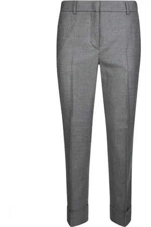 Incotex Broeken, Dames, Grijs, L, Flanellen broek