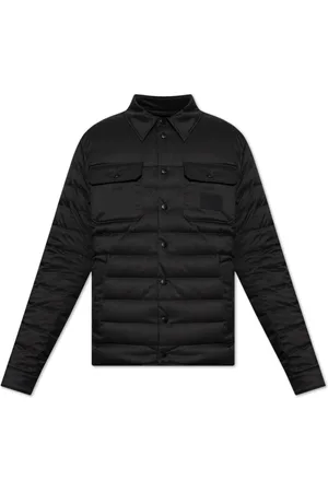 Dolce & Gabbana Jassen, Heren, Zwart, L, Leer, Jas met logo