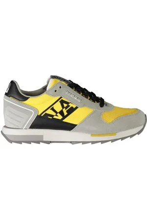 Napapijri Schoenen, Heren, Grijs, 41 EU, Polyester, Grijze Polyester Sneaker met Contrastdetails